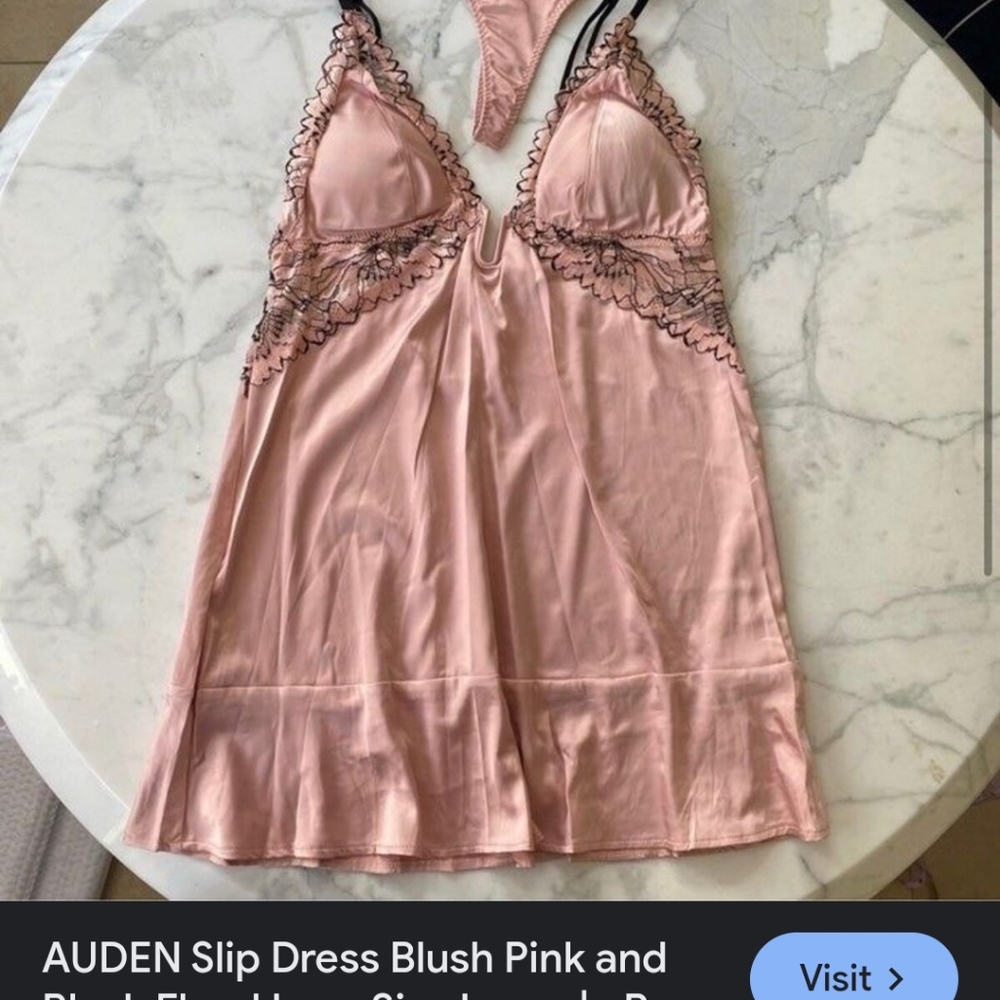 AUDEN SLIP DRESS PINK SILKY XL NWOT